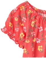 Girls Floral Ruched Top 3-Pack