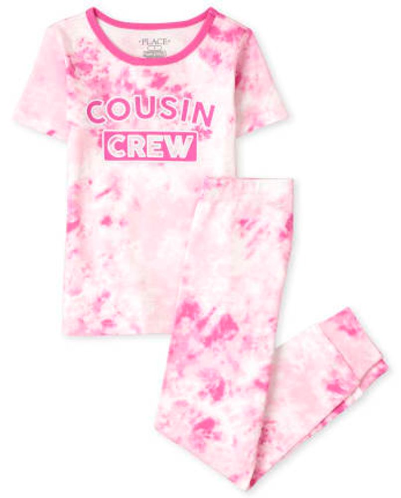 Girls Cousin Crew Snug Fit Cotton Pajamas - pink blast