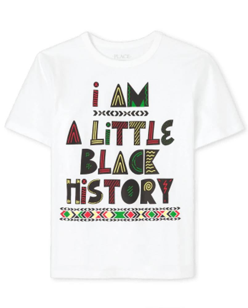 T-shirt graphique d'histoire noire assortie de famille d'enfants unisexes