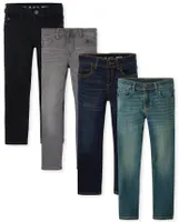 Boys Basic Stretch Straight Jeans -Pack