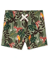 Baby And Toddler Boys Jungle French Terry Shorts