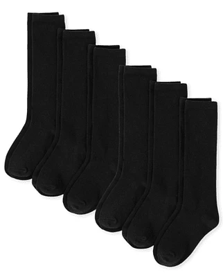 Girls Knee Socks 6-Pack