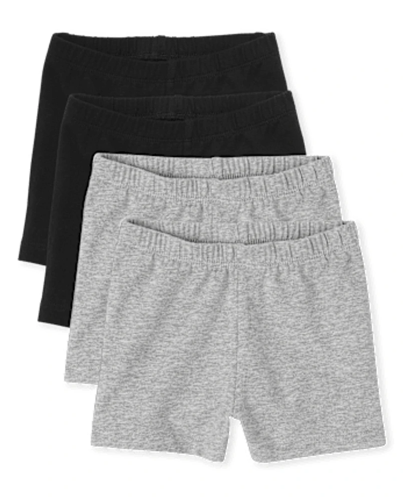Toddler Girls Cartwheel Shorts 4-Pack