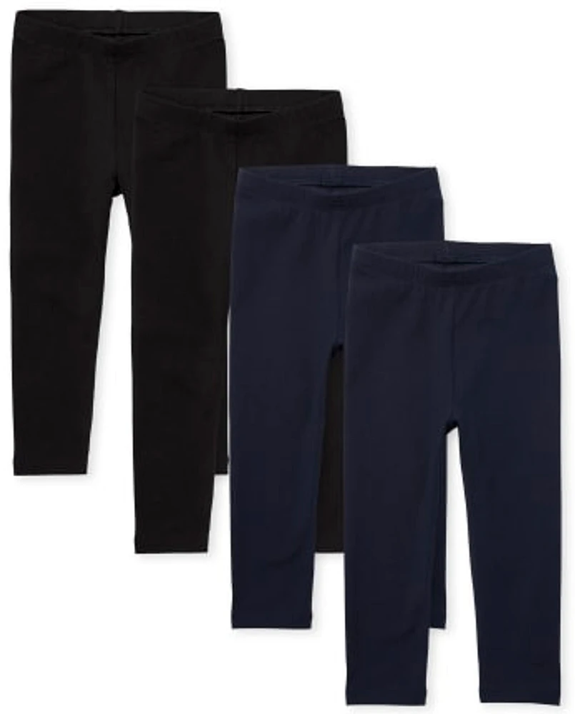 Lot de 4 leggings pour petites filles