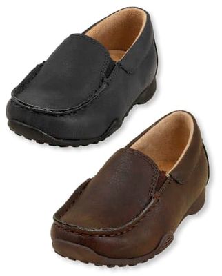 Toddler Boys Uniform Slip On Dress Shoes 2-Pack