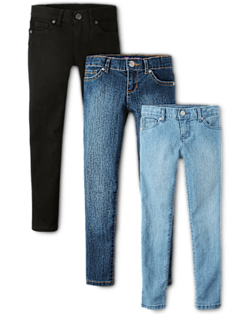 Lot de jeans super skinny pour filles