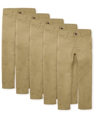 Boys Uniform Stretch Skinny Chino Pants 5-Pack