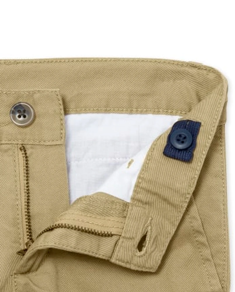Lot de pantalons chino droits uniformes extensibles pour garçons