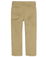 Lot de pantalons chino droits uniformes extensibles pour garçons