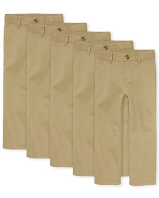 Boys Uniform Stretch Chino Pants 5-Pack - new navy