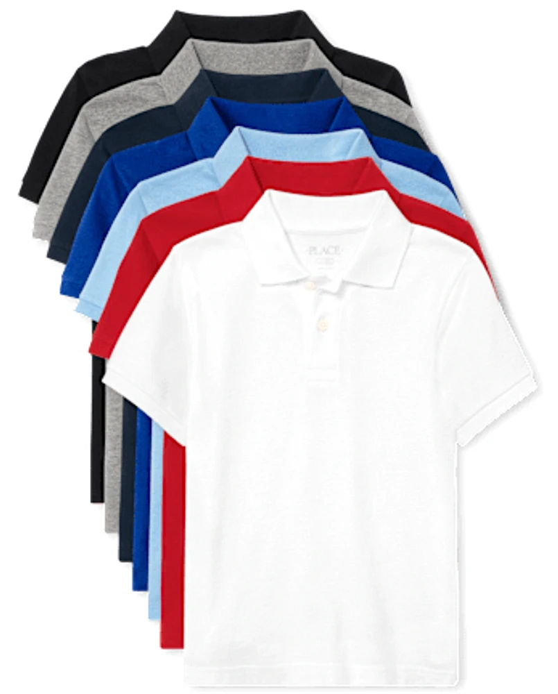 Kids Uniform Pique Polo 7-Pack