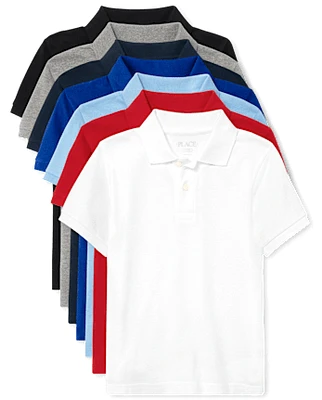 Kids Uniform Pique Polo 7-Pack