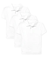 Boys Uniform Soft Jersey Polo 3-Pack