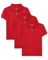 Boys Uniform Soft Jersey Polo 3-Pack