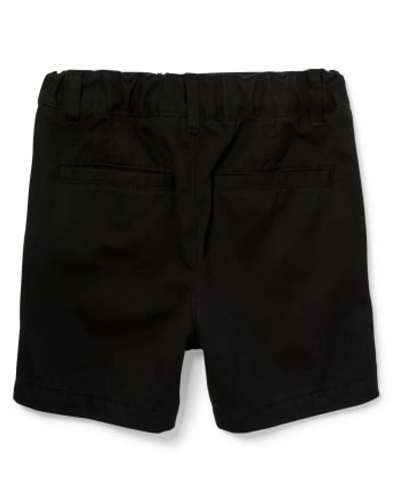Short chino extensible d'uniforme pour bébés et tout-petits garçons