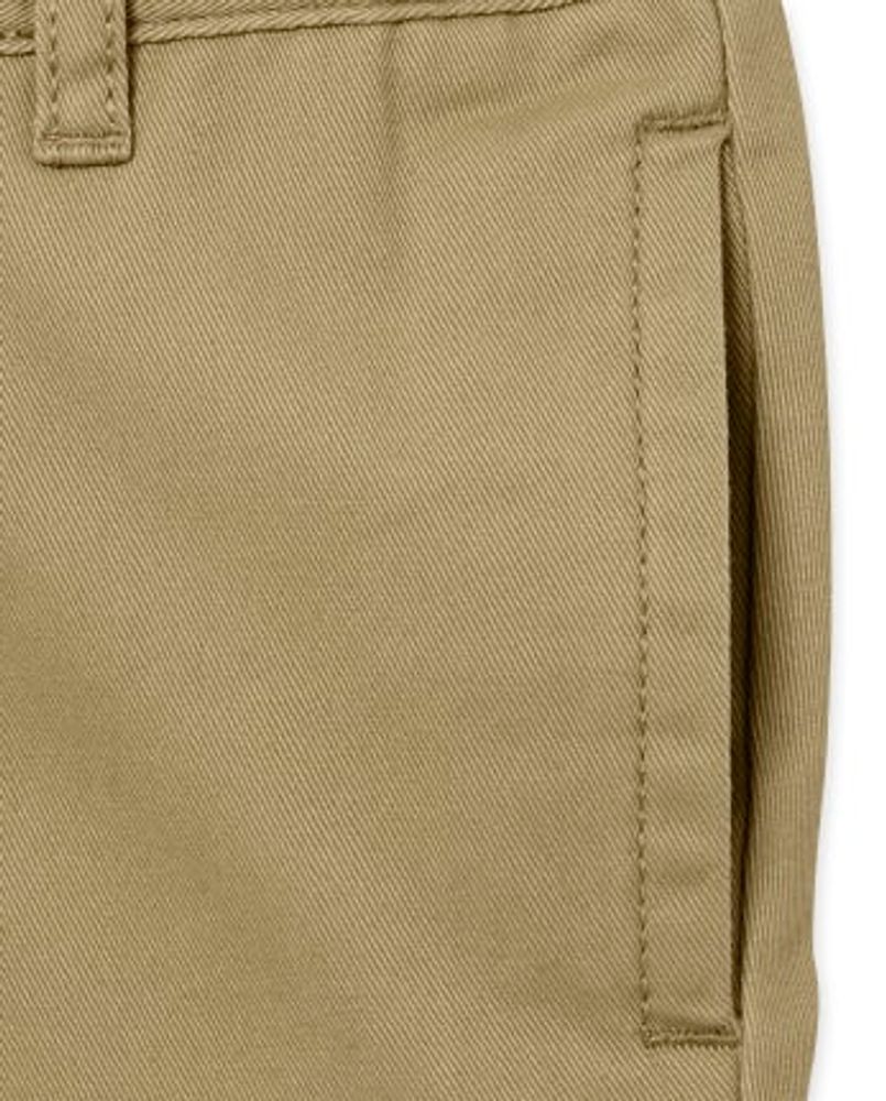 Baby And Toddler Boys Uniform Stretch Straight Chino Pants 2-Pack