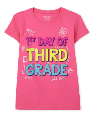 Girls Third Grade Graphic Tee