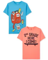 Boys 2nd Grade Graphic Tee 2-Pack