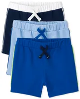 Toddler Boys Side Stripe French Terry Shorts 3-Pack