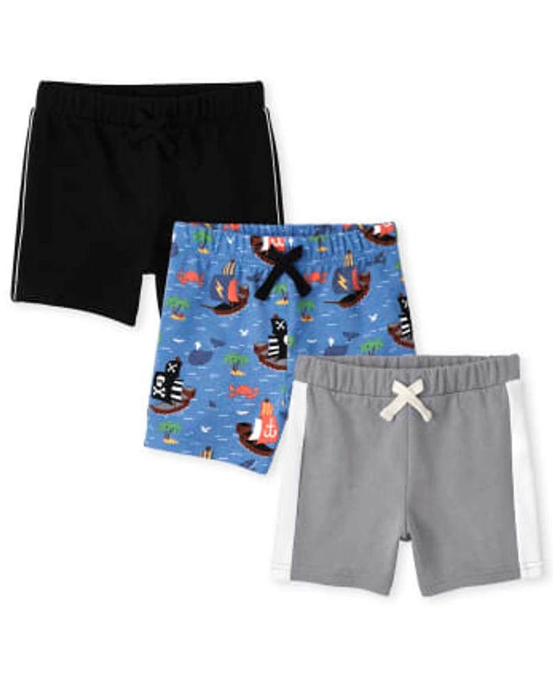 Lot de 3 shorts pirate en tissu éponge pour tout-petit garçon