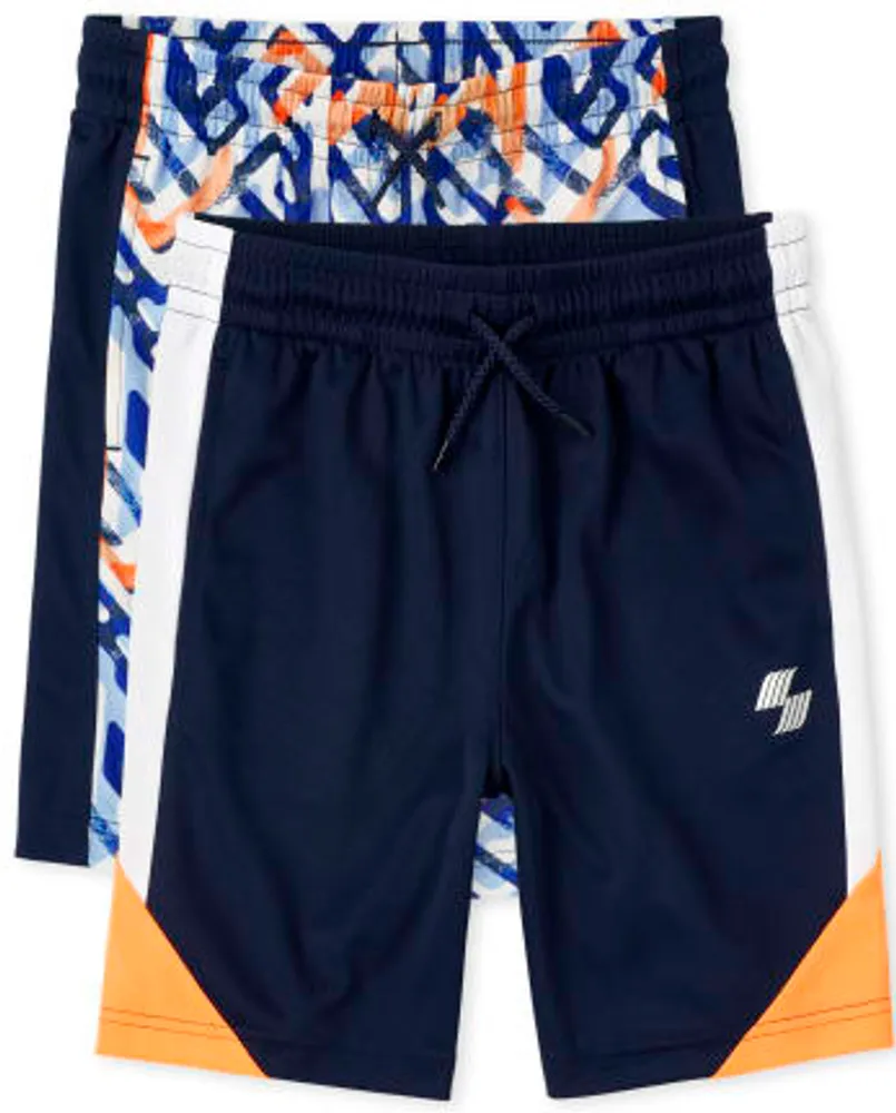 Boys Print Performance Basketball Shorts 2-Pack