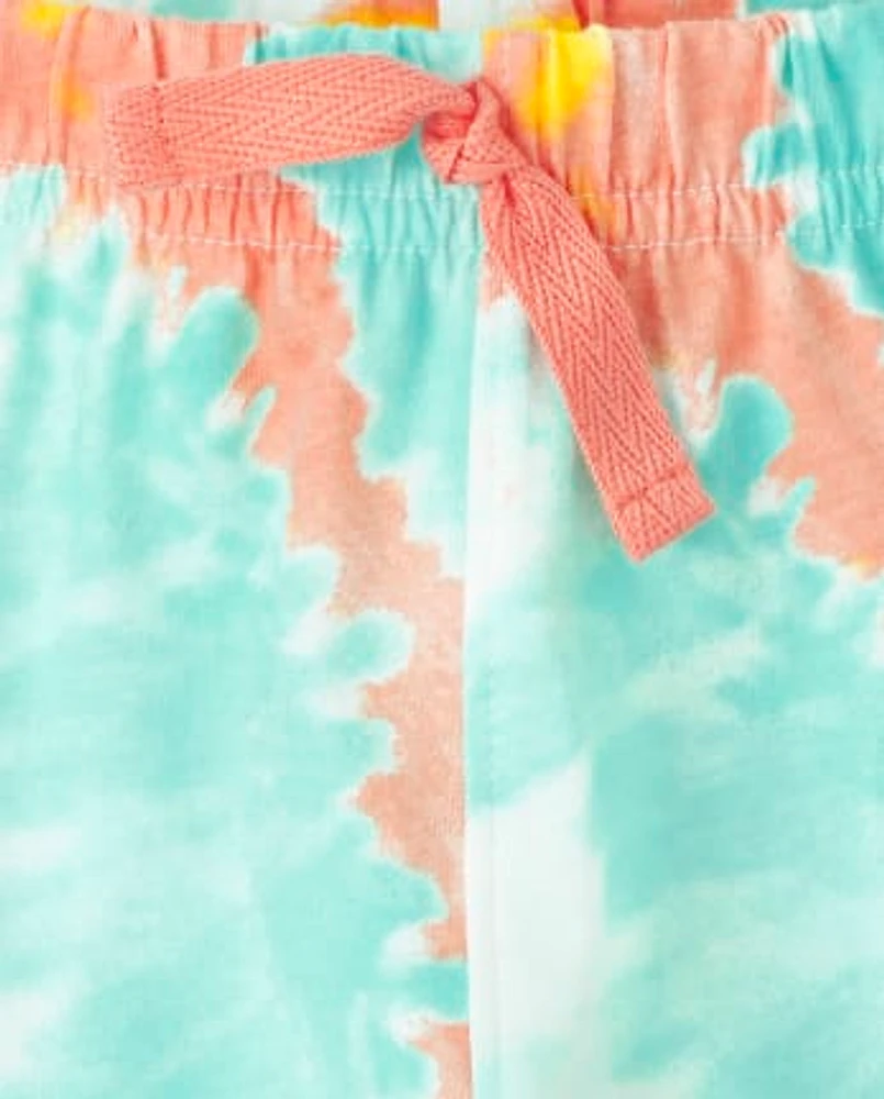 Lot de 2 shorts tie-dye unisexe pour bébé