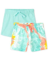 Lot de 2 shorts tie-dye unisexe pour bébé