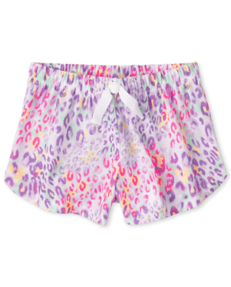 Girls Leopard Pajama Shorts