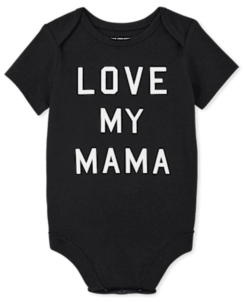 Unisex Baby Matching Family Love My Mama Graphic Bodysuit