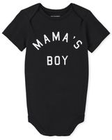 Baby Boys Matching Family Mama's Boy Graphic Bodysuit