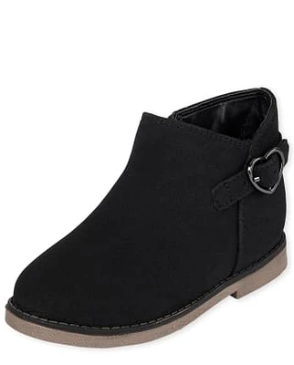 Bottines à boucle cœur pour petites filles