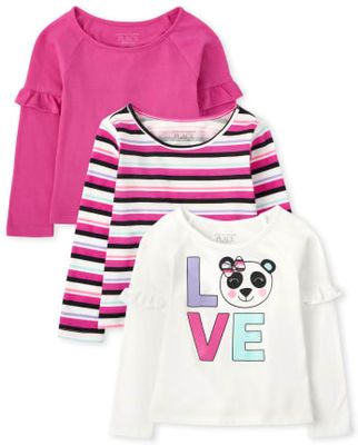 Toddler Girls Striped Top 3-Pack - simplywht