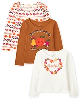 Toddler Girls Fall Top 3-Pack