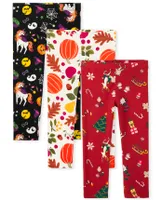 Toddler Girls Holiday Leggings 3-Pack