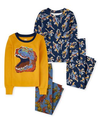 Boys Dino Snug Fit Cotton Pajamas 2-Pack - hudson bay
