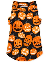 Dog Matching Family Glow Pumpkin Patch Cotton Pajamas