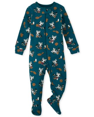 Baby And Toddler Boys Raccoon Snug Fit Cotton One Piece Pajamas