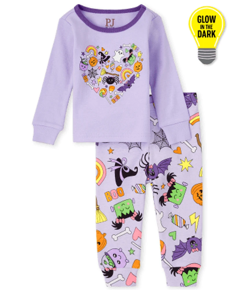 Pyjama en coton ajusté Candy pour bébé et toute-petite fille