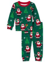 Unisex Baby And Toddler Matching Family Santa Spirit Snug Fit Cotton Pajamas - spruceshad