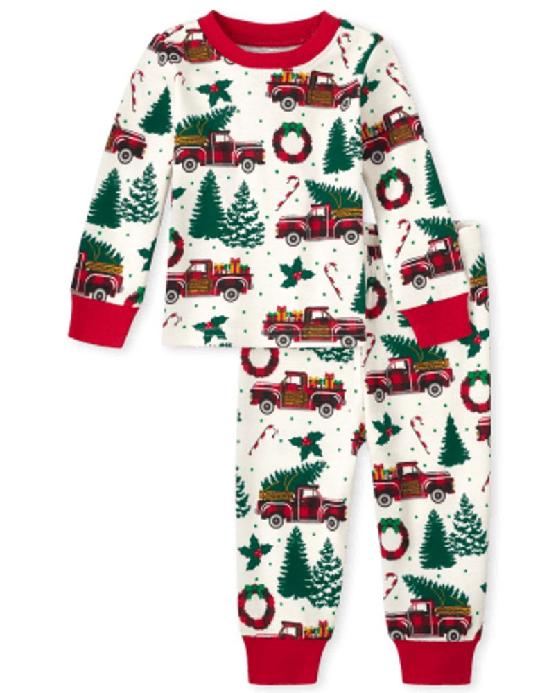 Unisex Baby And Toddler Matching Family O Christmas Tree Snug Fit Cotton Pajamas