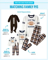 Baby And Toddler Matching Family 'Tis the Season for Football Fleece One Piece Pajamas