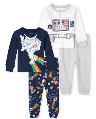 Unisex Baby And Toddler Astronaut Snug Fit Cotton Pajamas 2-Pack