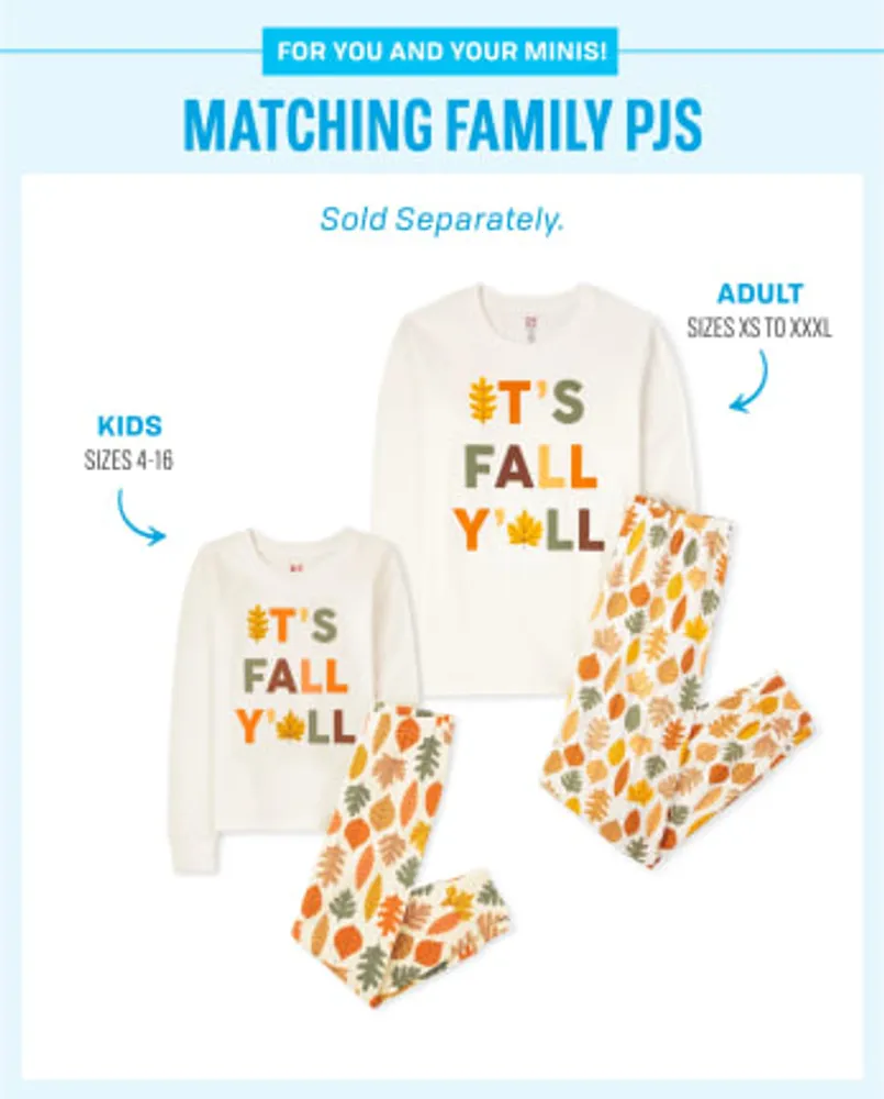 Adult Matching Family It's Fall Y'all Cotton Pajamas