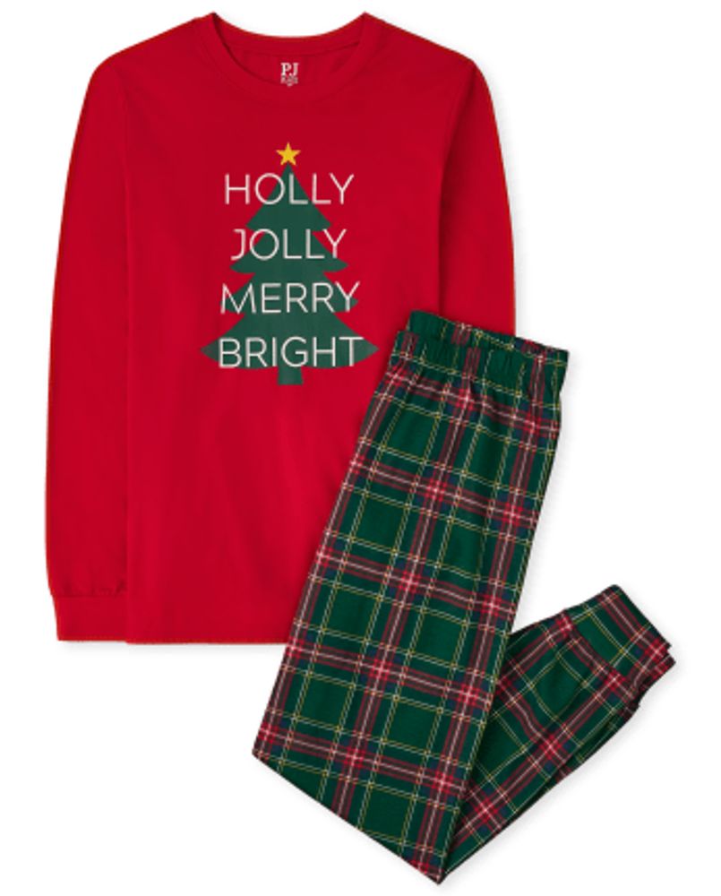 Adult Matching Family Holly Jolly Cotton Pajamas