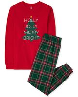 Adult Matching Family Holly Jolly Cotton Pajamas