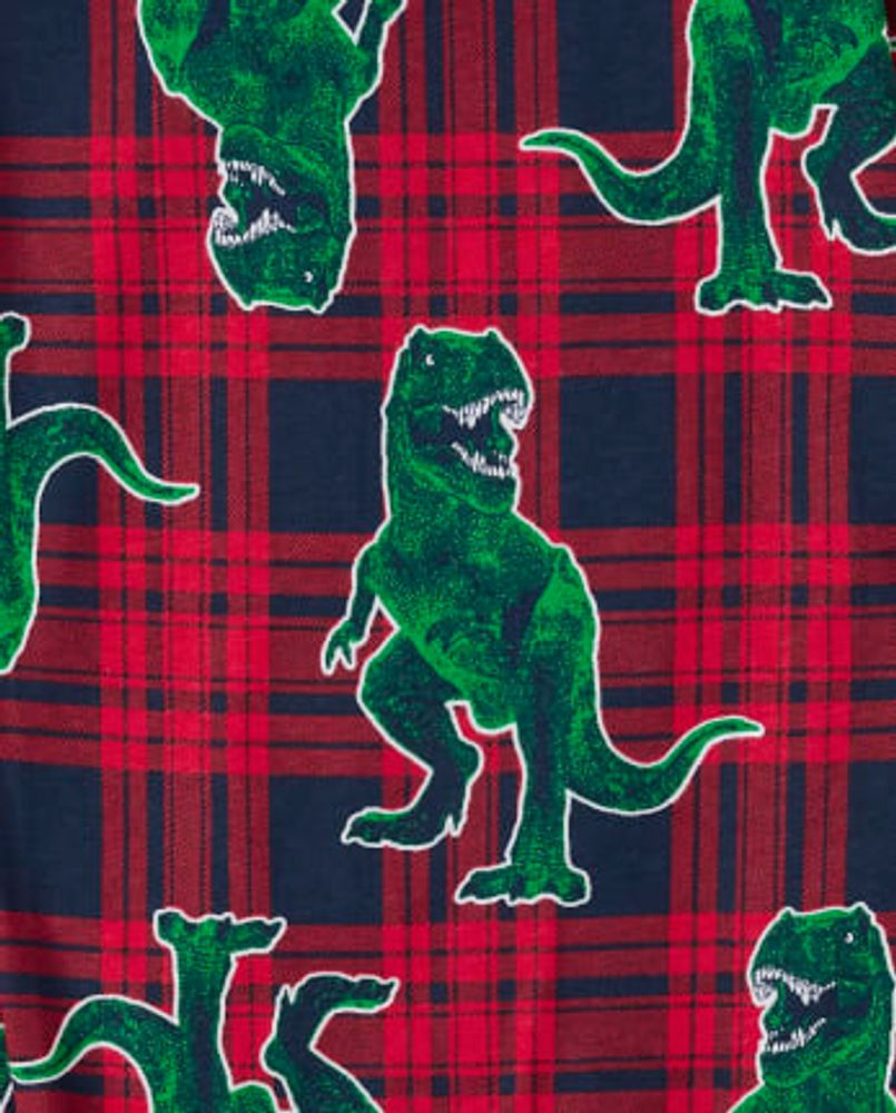 Adult Matching Family Christmas Tree-Rex Cotton Pajamas