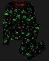 Boys Glow Space Snug Fit Cotton Pajamas