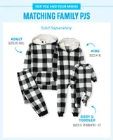 Unisex Adult Matching Family Buffalo Plaid Fleece Pajamas