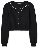 Cardigan à bijoux pour fille