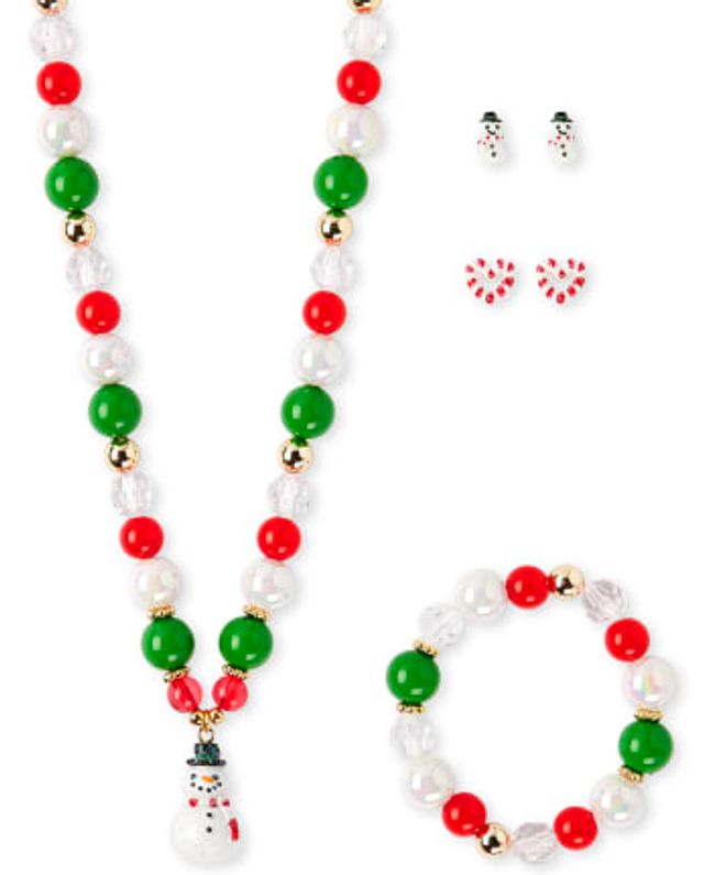 Girls Christmas Santa 4-Piece Jewelry Set